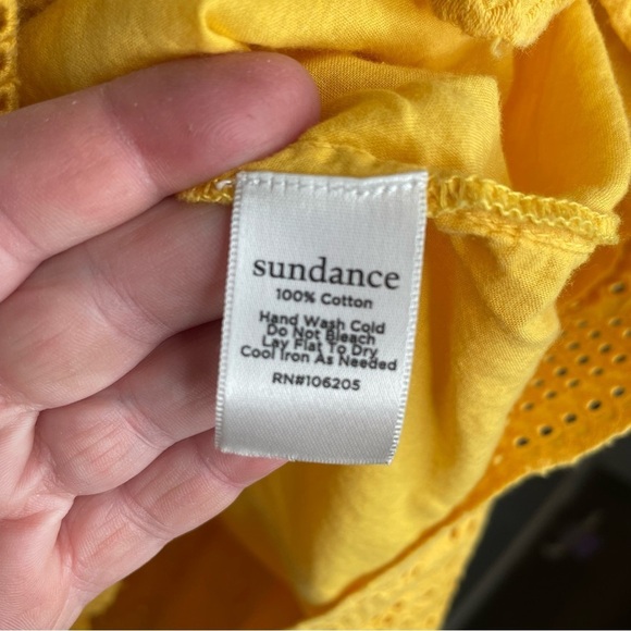 Sundance Marbella Floral Crocheted Eyelet Baby Doll Boho Tank Top in Yellow XS - Picture 11 of 11